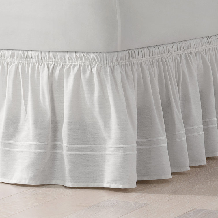 Voile wrap around outlet bed skirt